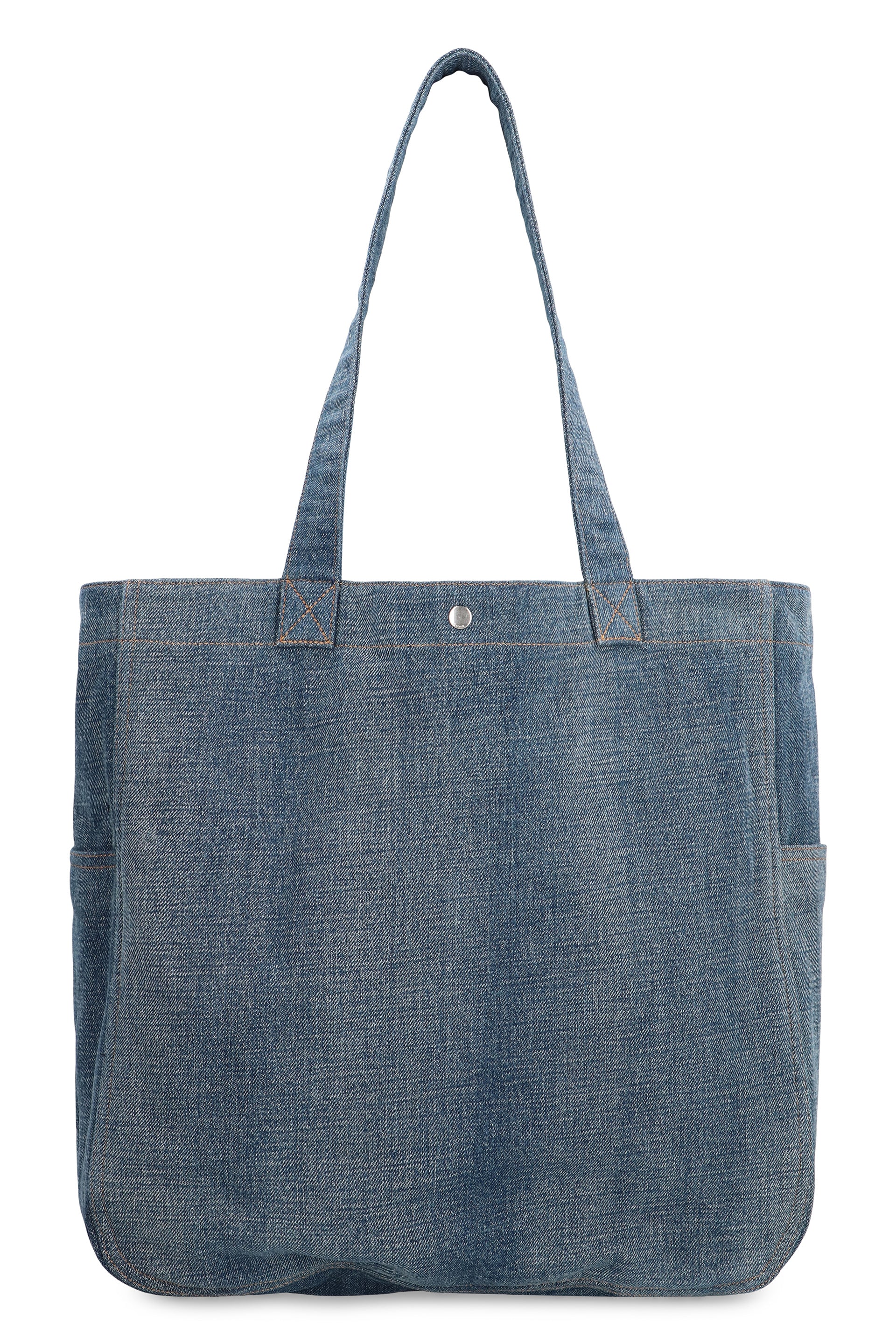 CELINE Grande Denim Basket Tote Handbag - 50 cm