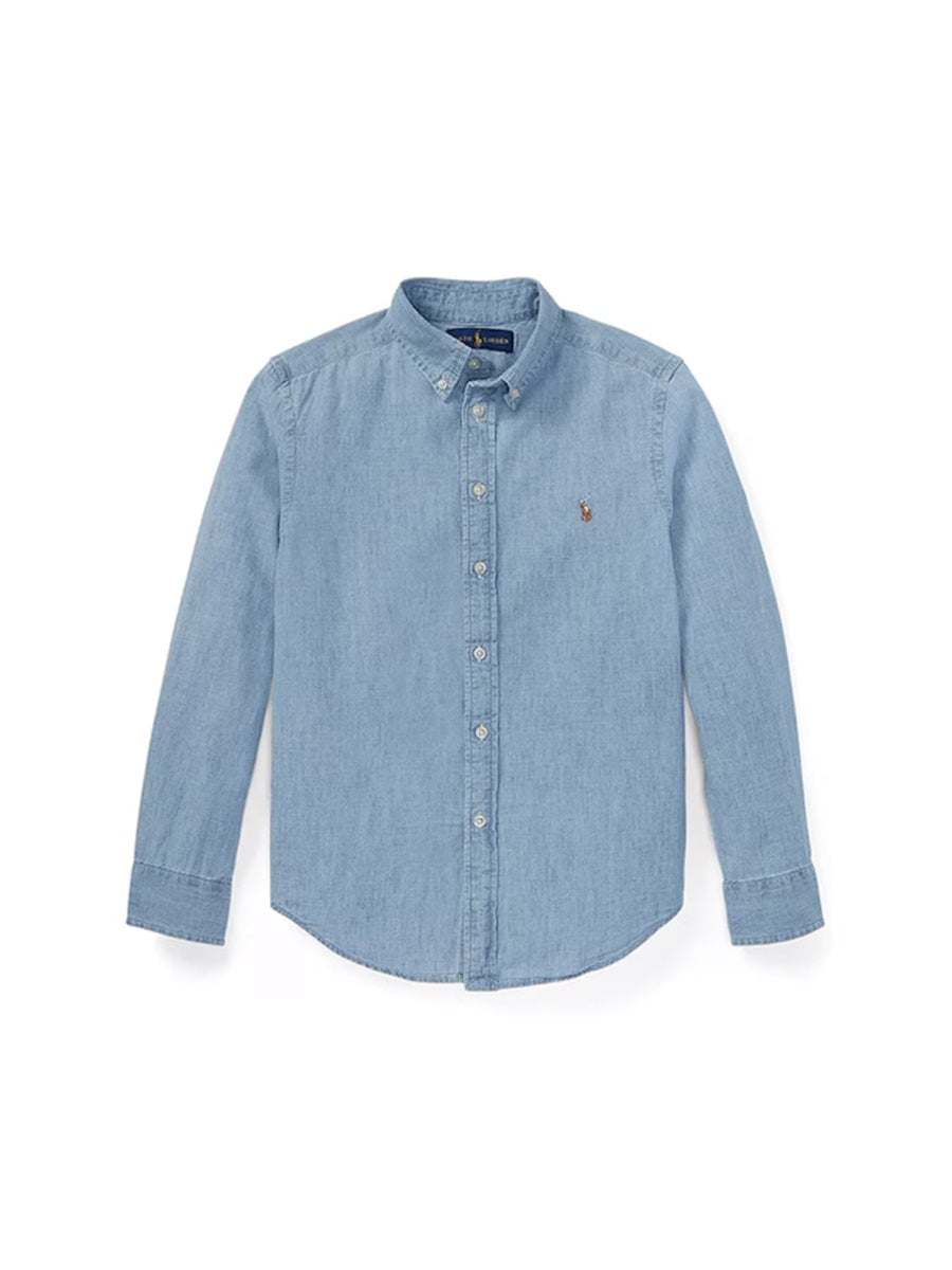 POLO RALPH LAUREN Boys' Long Sleeve Button-Down Mini Top