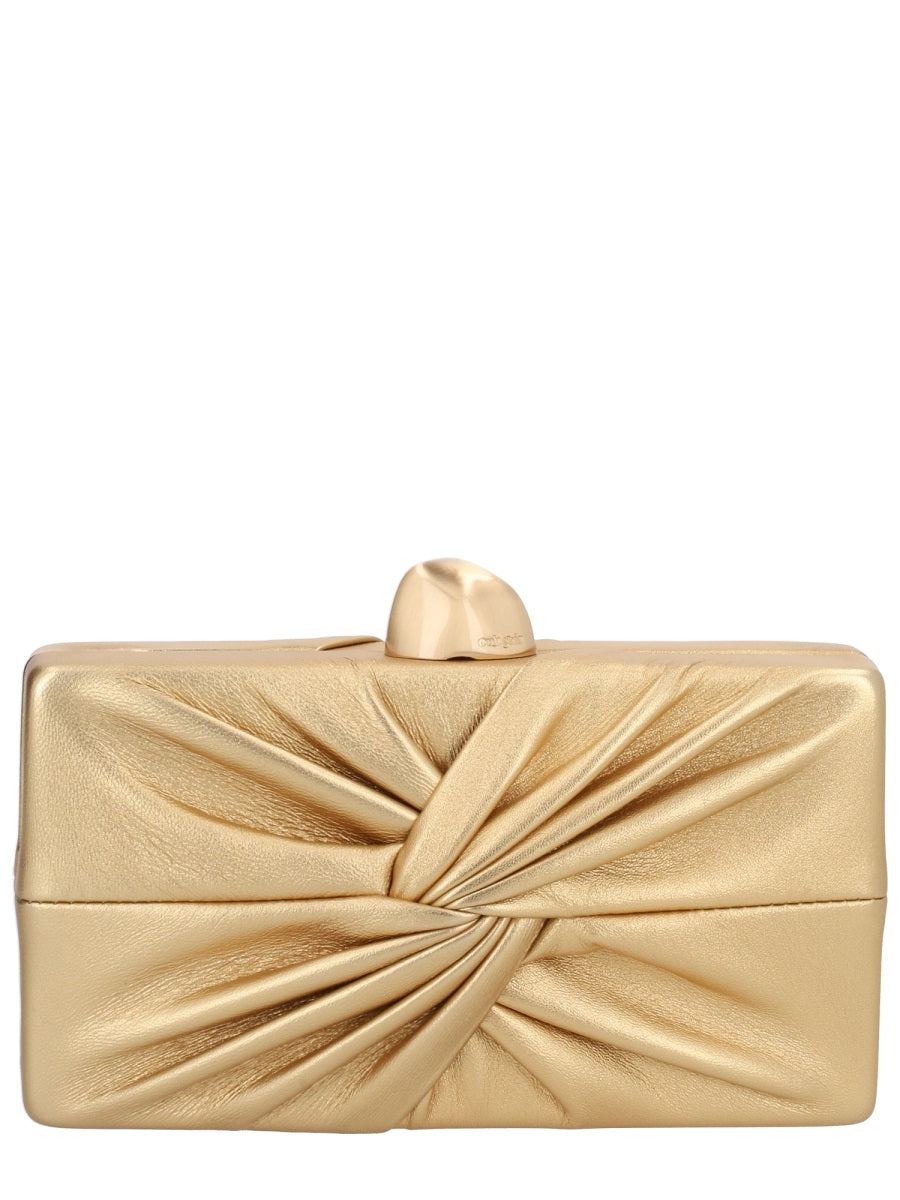 CULT GAIA Mini Cow Leather Clutch with Brass Details