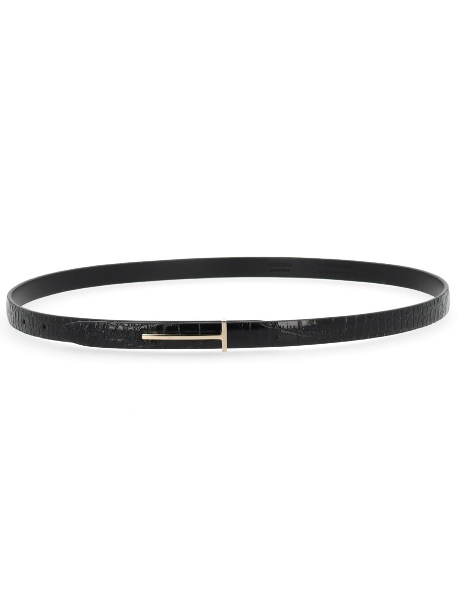 TOM FORD Sleek Leather Belt for Women - FW25 Collection