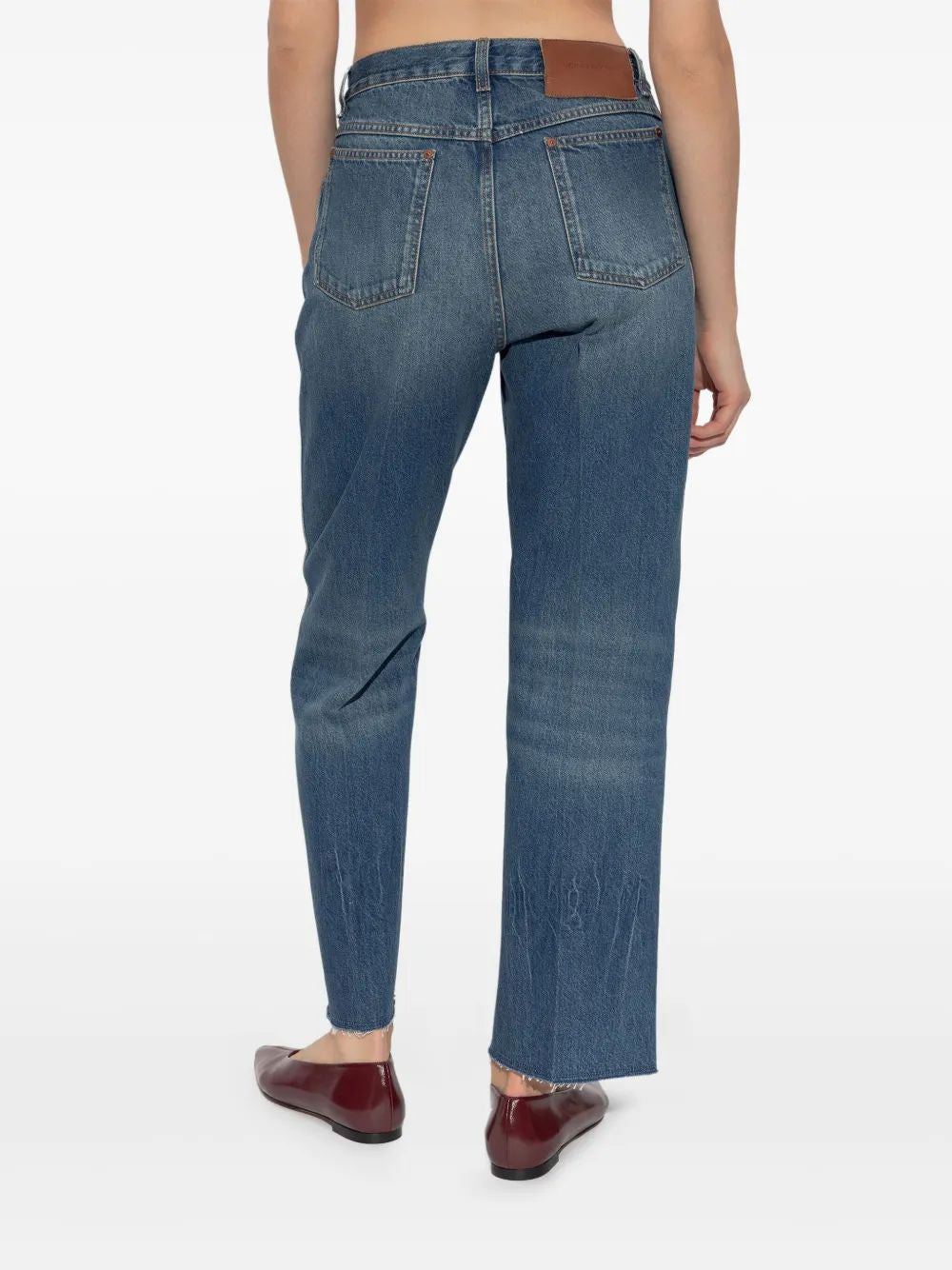 VICTORIA BECKHAM Vintage Cropped Denim Jean Pants for Women