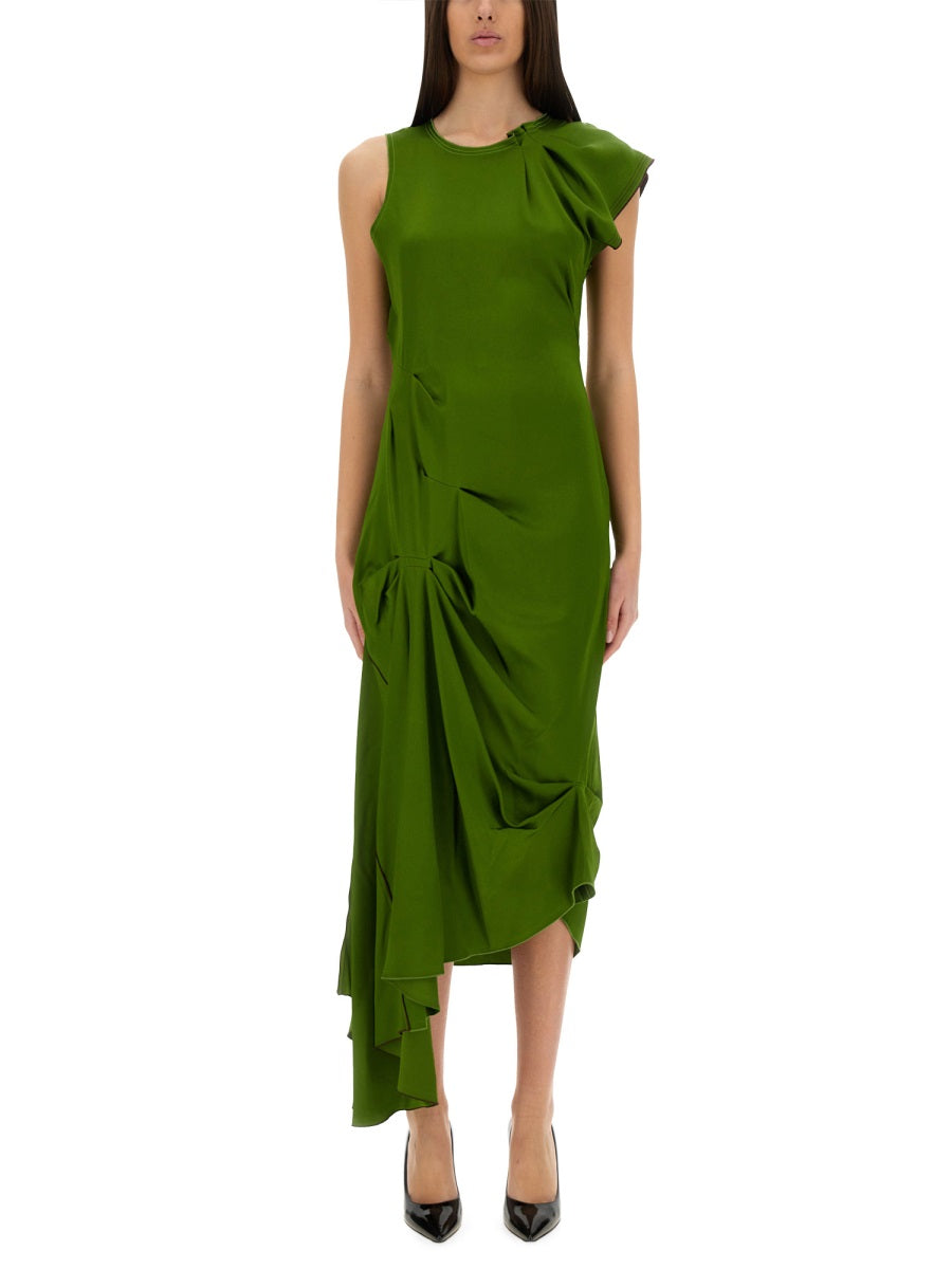 VICTORIA BECKHAM Draped Midi Dress - Size 6 UK