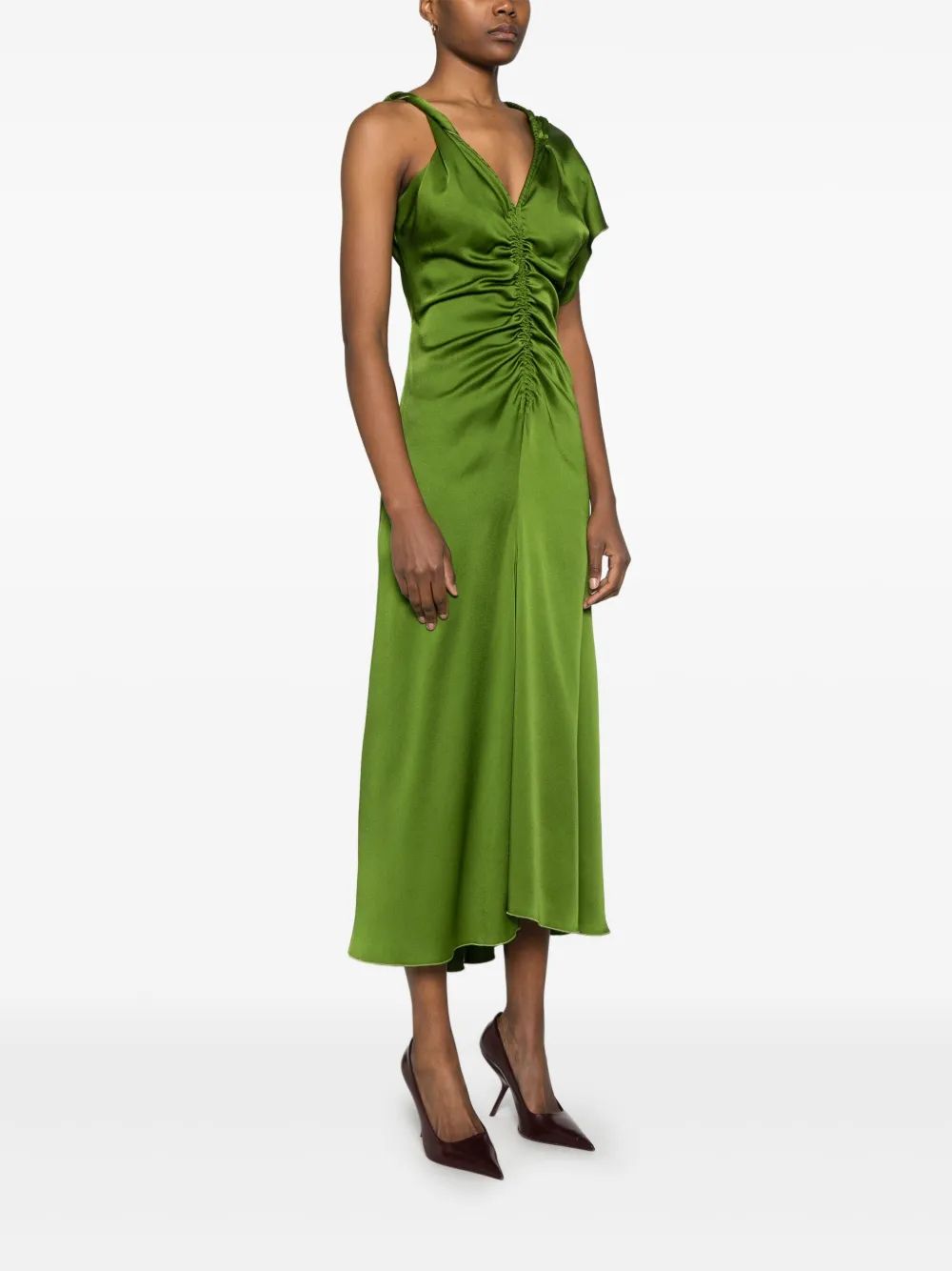 VICTORIA BECKHAM Asymmetric One Sleeve Mini Dress