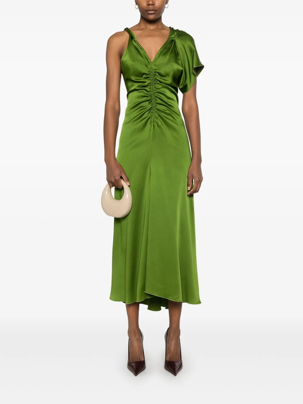 VICTORIA BECKHAM Asymmetric One Sleeve Mini Dress