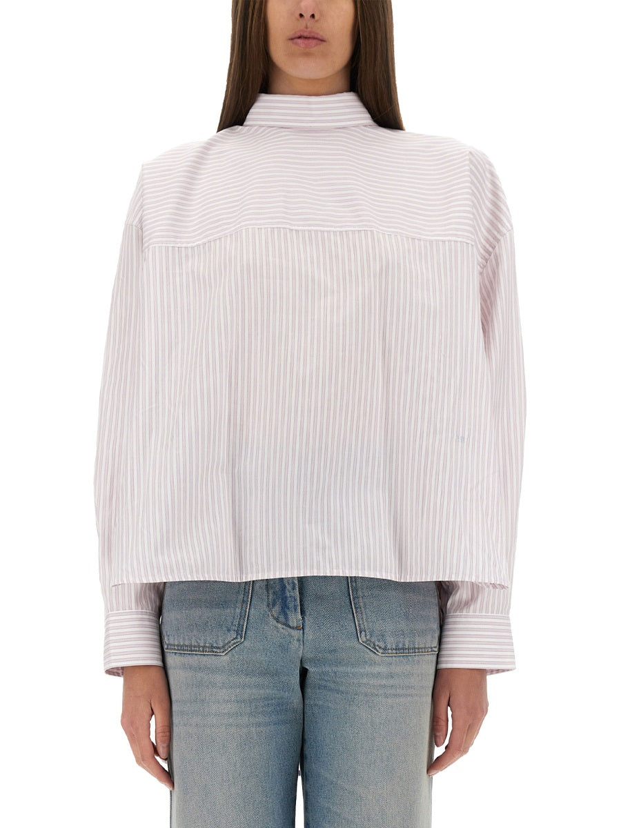 VICTORIA BECKHAM Oversized Blouse with Knotted Collar - Size 4 UK