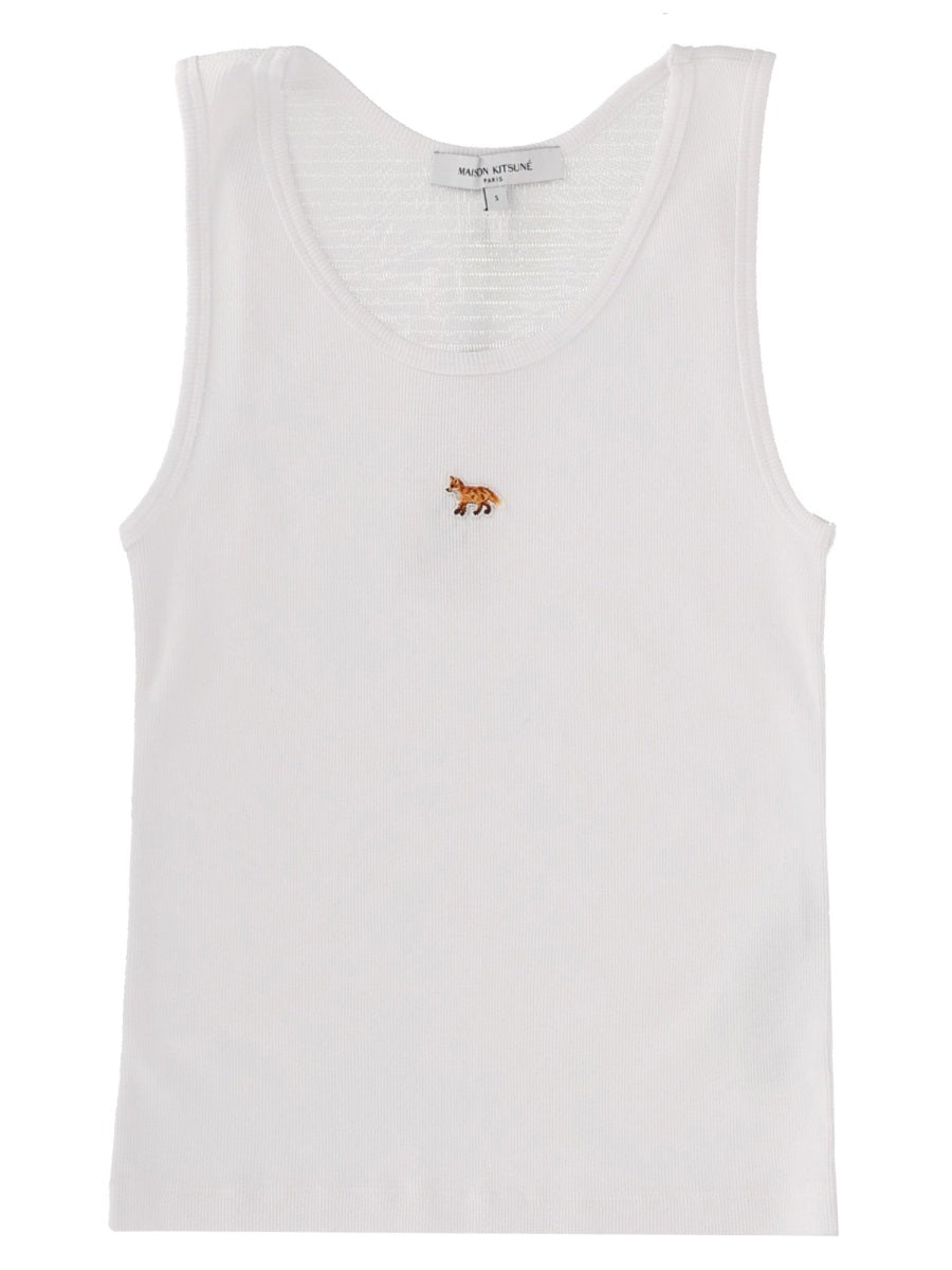 MAISON KITSUNÉ Embroidered Sleeveless Top for Women