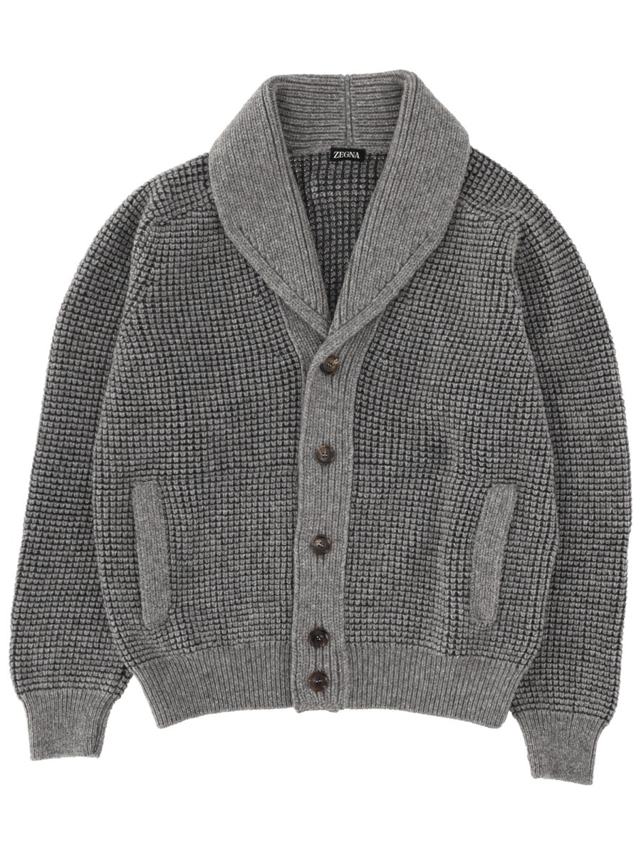 ZEGNA Luxurious Cashmere-Mohair Blend Sweater for Men