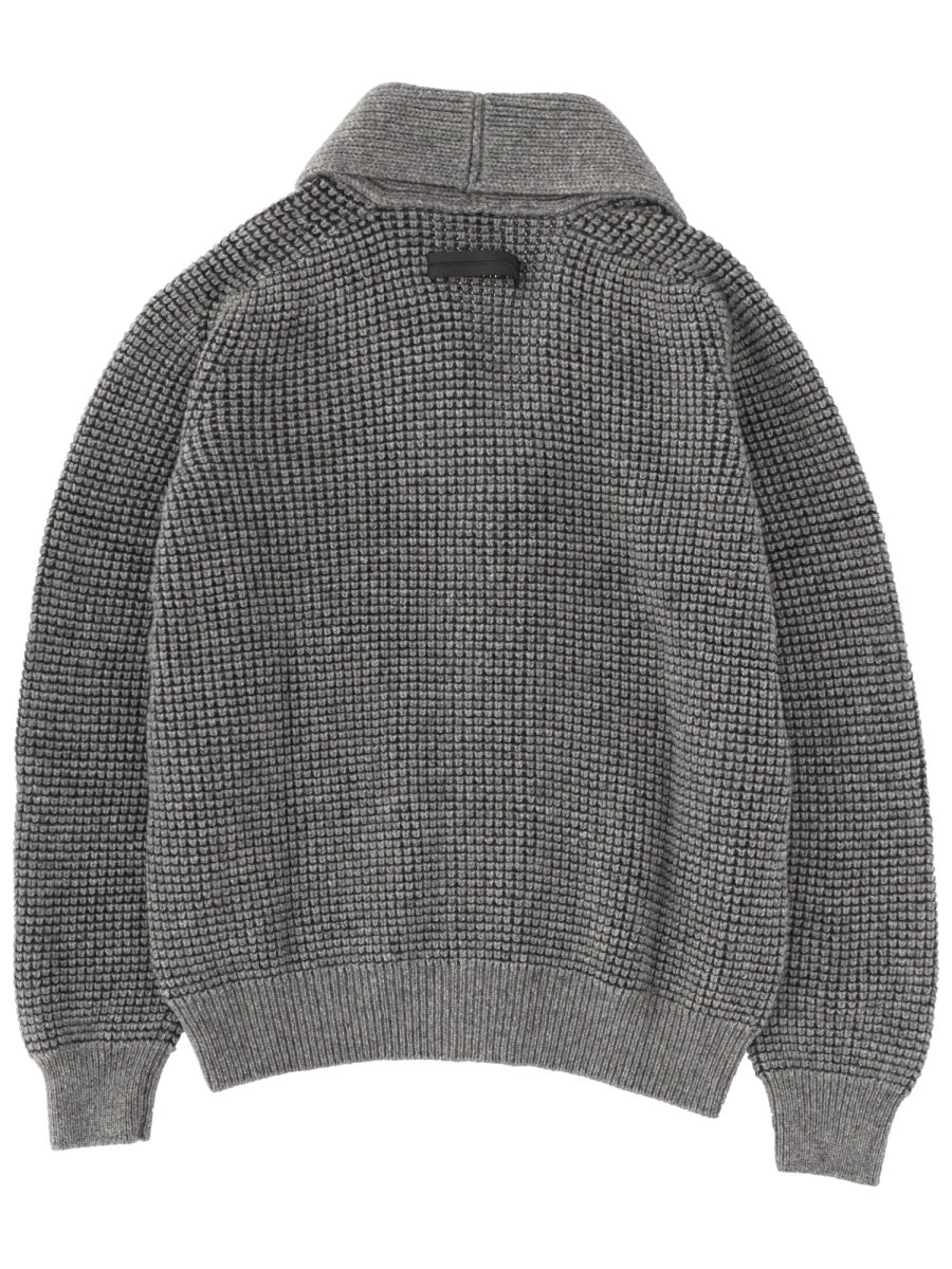 ZEGNA Luxurious Cashmere-Mohair Blend Sweater for Men
