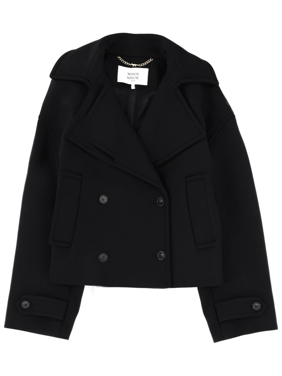 MAISON KITSUNÉ Wool Trench Coat for Women - FW25 Collection