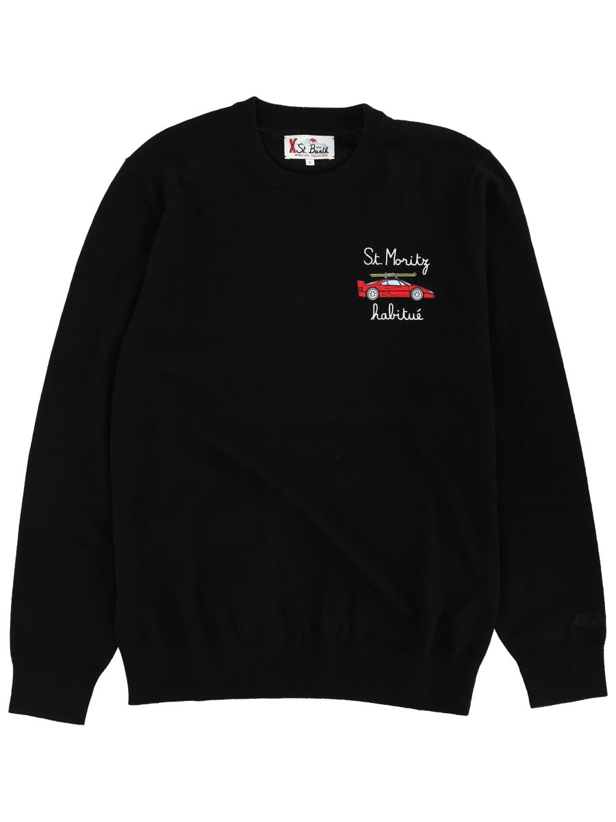 MC2 SAINT BARTH Men's Cozy 100% Wool Sweatshirt - FW25 Collection