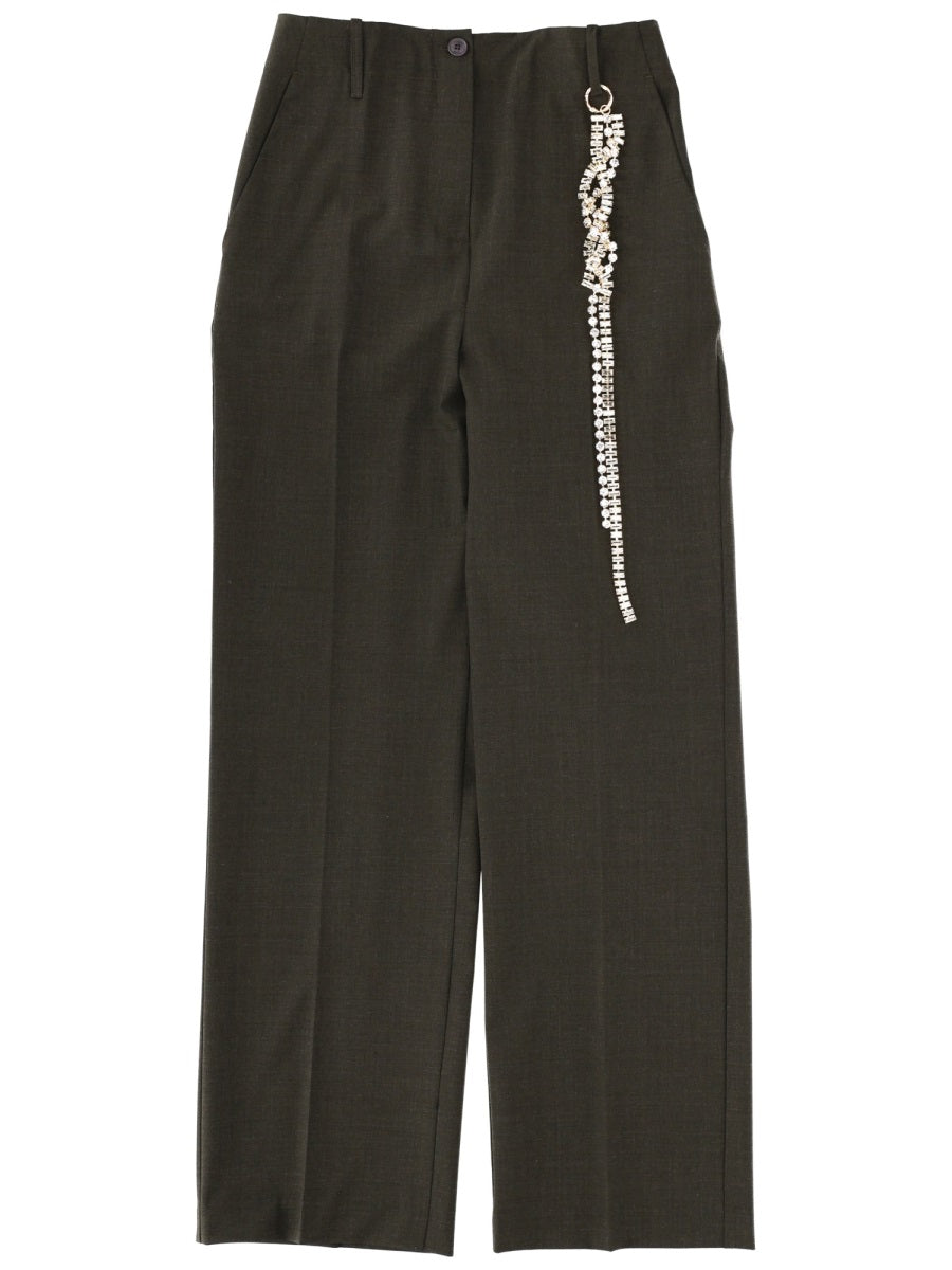 CIRCUS HOTEL Elegant Wool Blend Trousers for Women