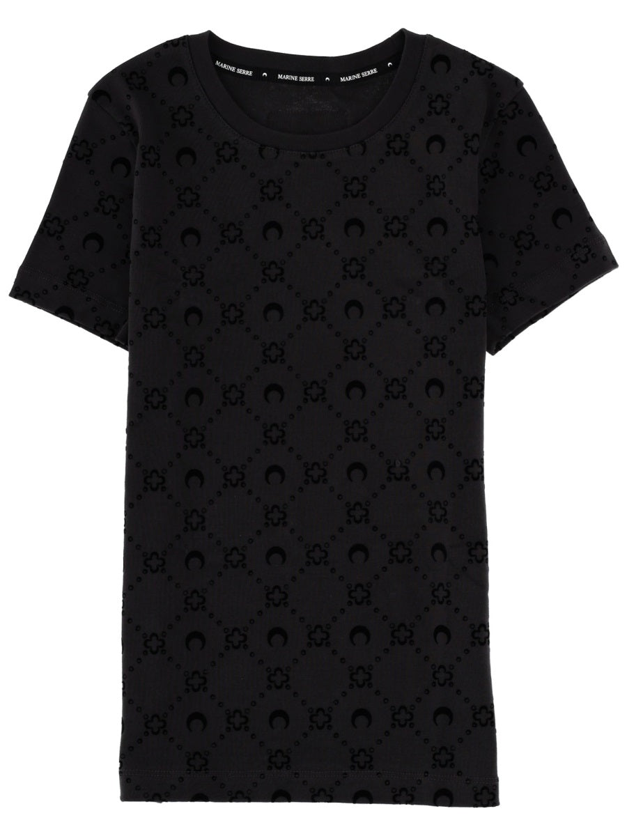 MARINE SERRE Cotton T-Shirt for Women - FW25 Collection