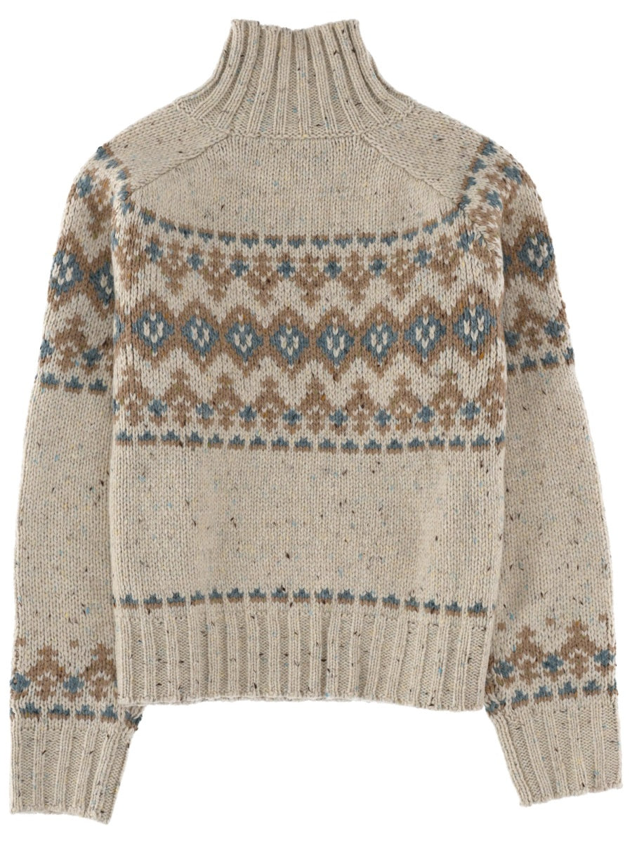 MC2 SAINT BARTH Cozy Multicolour Wool Blend Sweater for Women