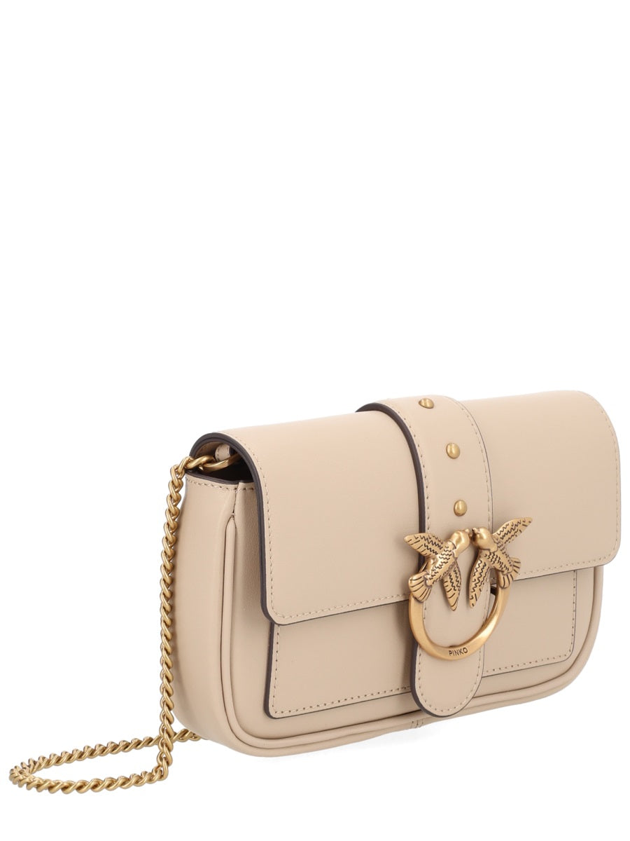 PINKO Mini Leather Shoulder Bag