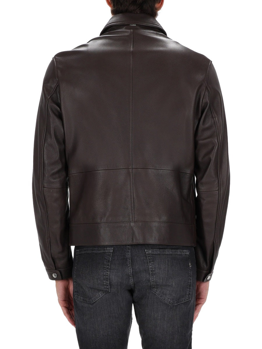 BOSS Classic Leather Jacket for Men
