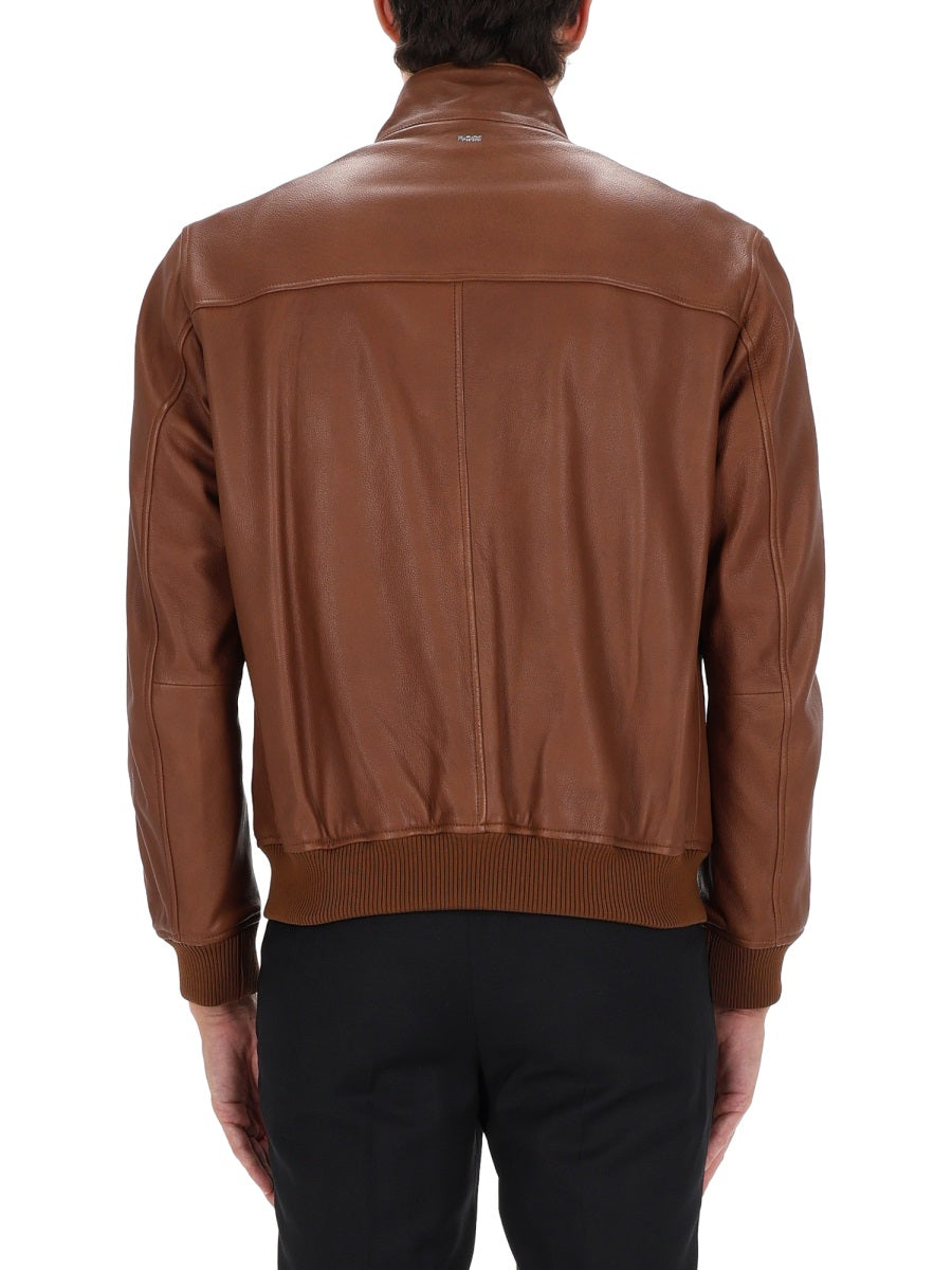 BOSS Leather Jacket for Men - FW25 Collection