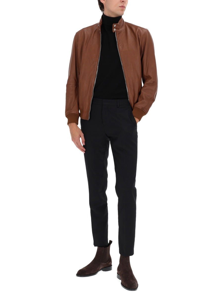 BOSS Leather Jacket for Men - FW25 Collection