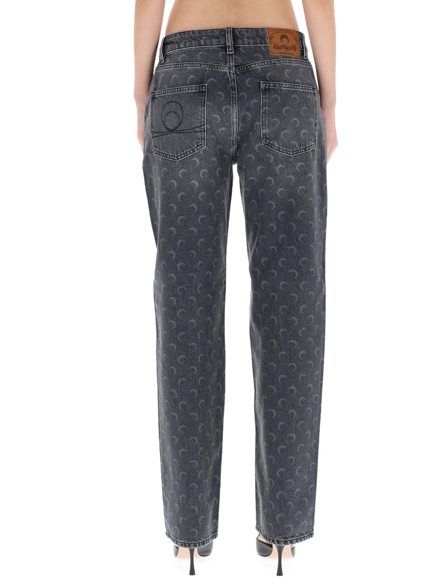 MARINE SERRE Cotton Denim Jeans for Women - FW25 Collection