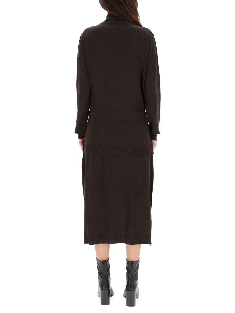 LEMAIRE Cozy Knit Mini Dress for Women - FW25 Collection