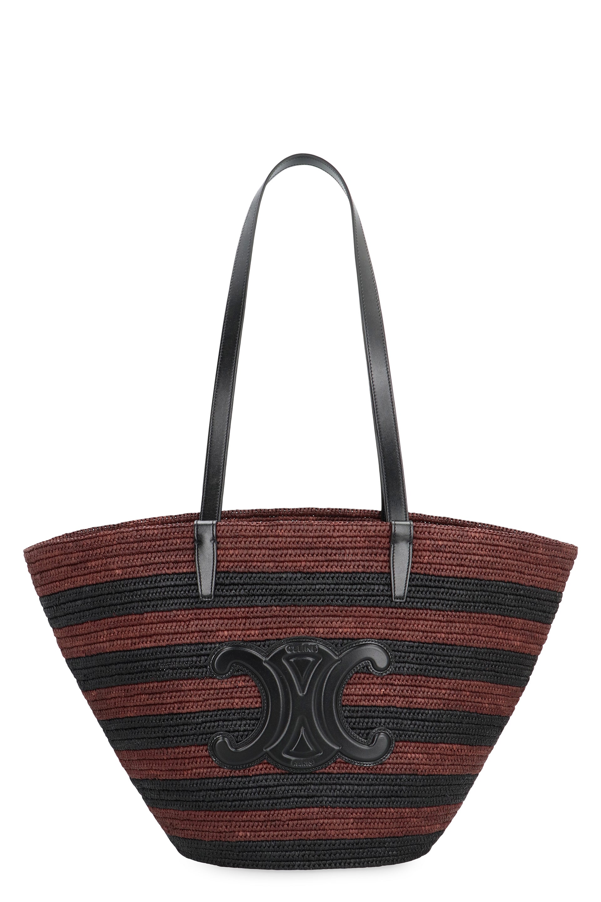 CELINE Classic Woven Raffia Tote Handbag - 24 cm