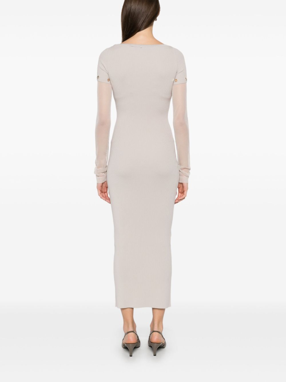 MAX MARA SPORTMAX Long Sleeve Knit Dress with Detachable Sleeves