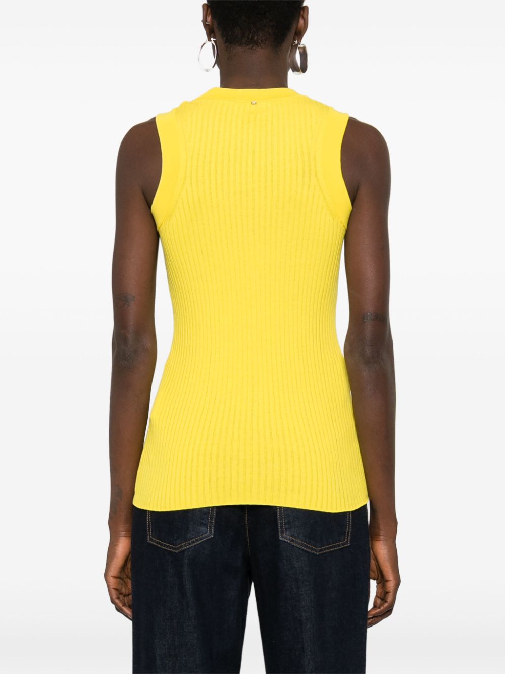 MAX MARA SPORTMAX Ribbed Cotton Tank Top - Women's Mini