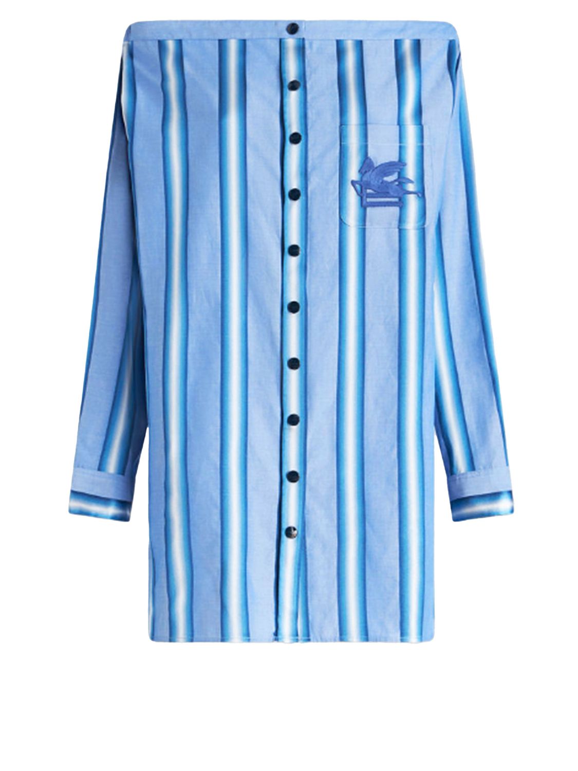 ETRO Chic Striped Mini Shirt Dress