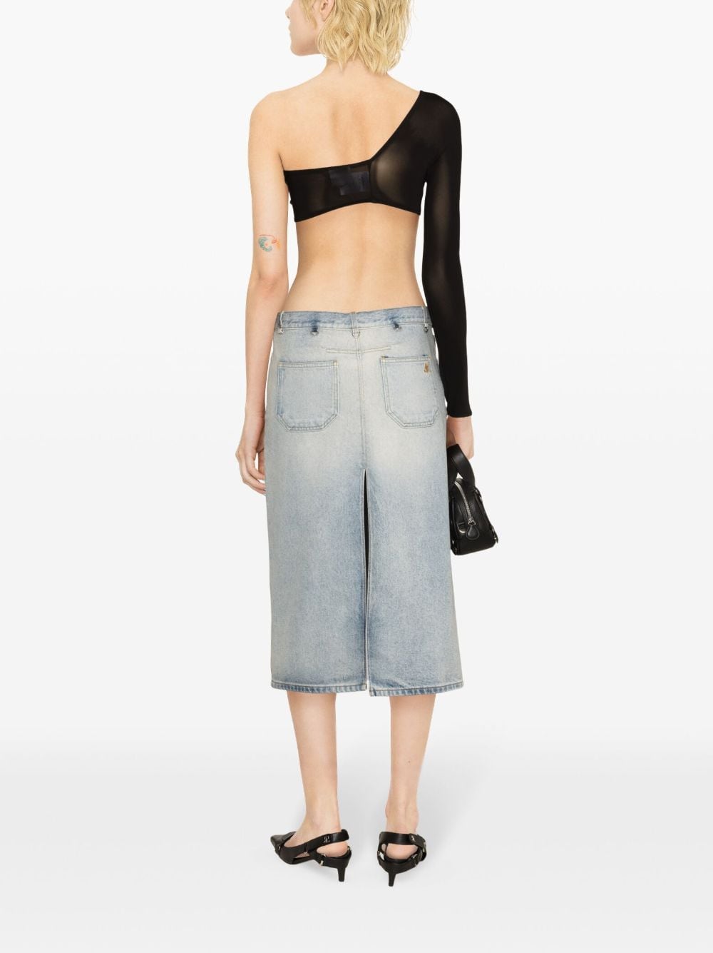 COURREGÈS Denim Midi Skirt
