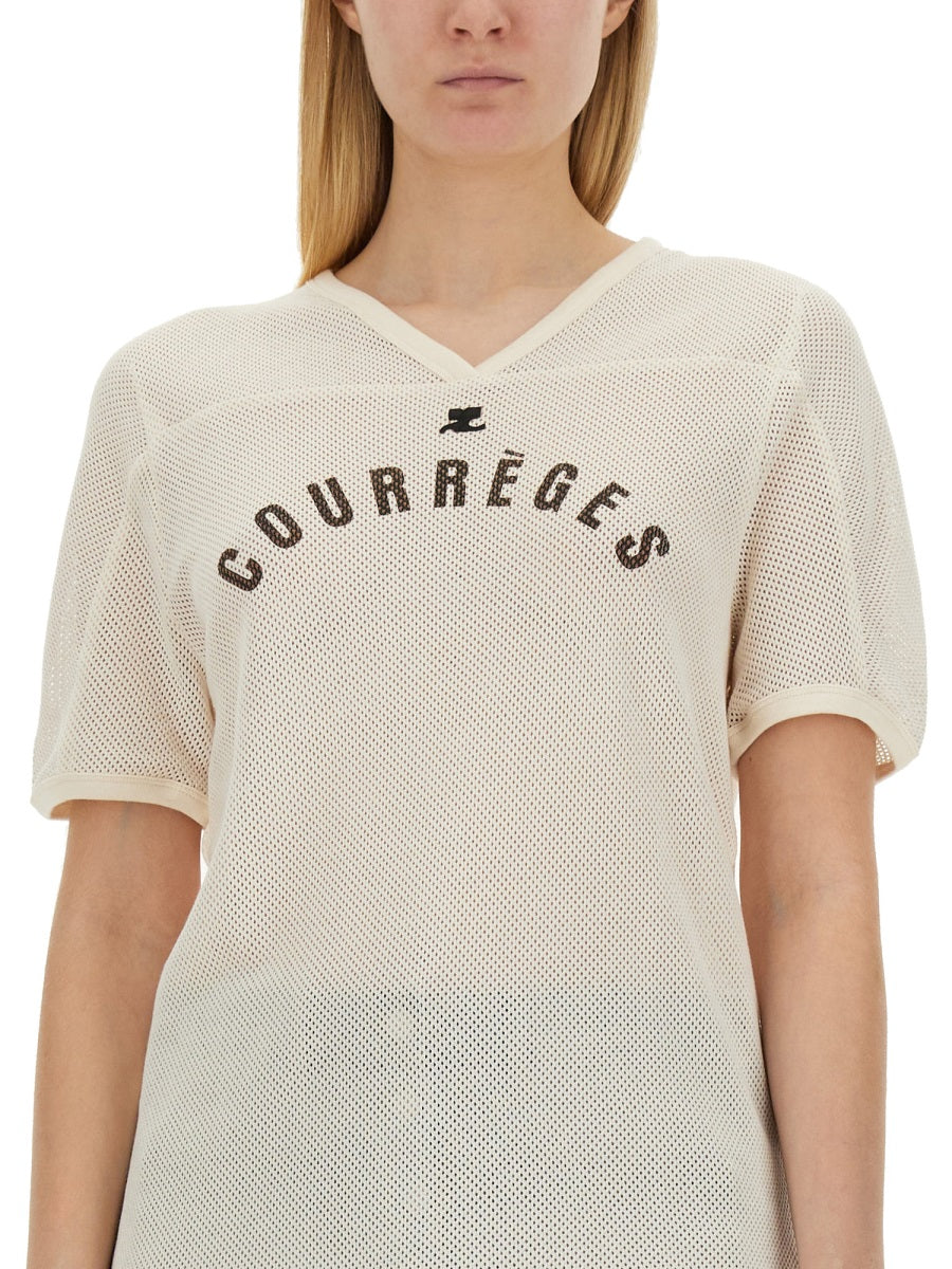 COURREGÈS Logo Regular Fit T-Shirt for Women - SS24 Collection