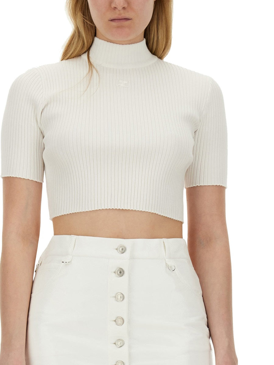 COURREGÈS Women's Crop Top - Size S