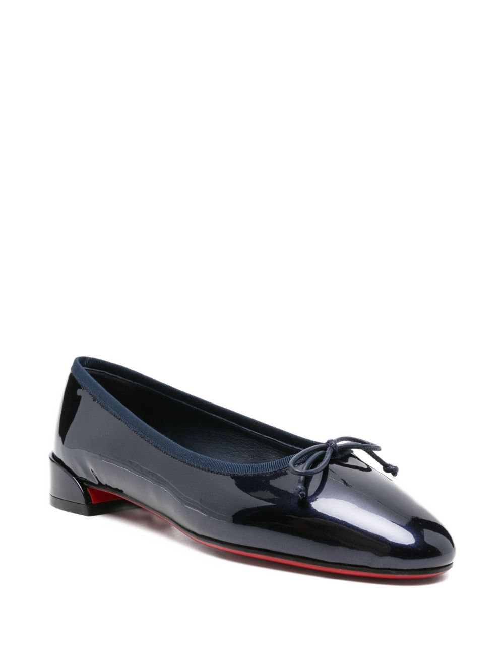 CHRISTIAN LOUBOUTIN Elegant Fabric Flat Shoes with Bow Detail