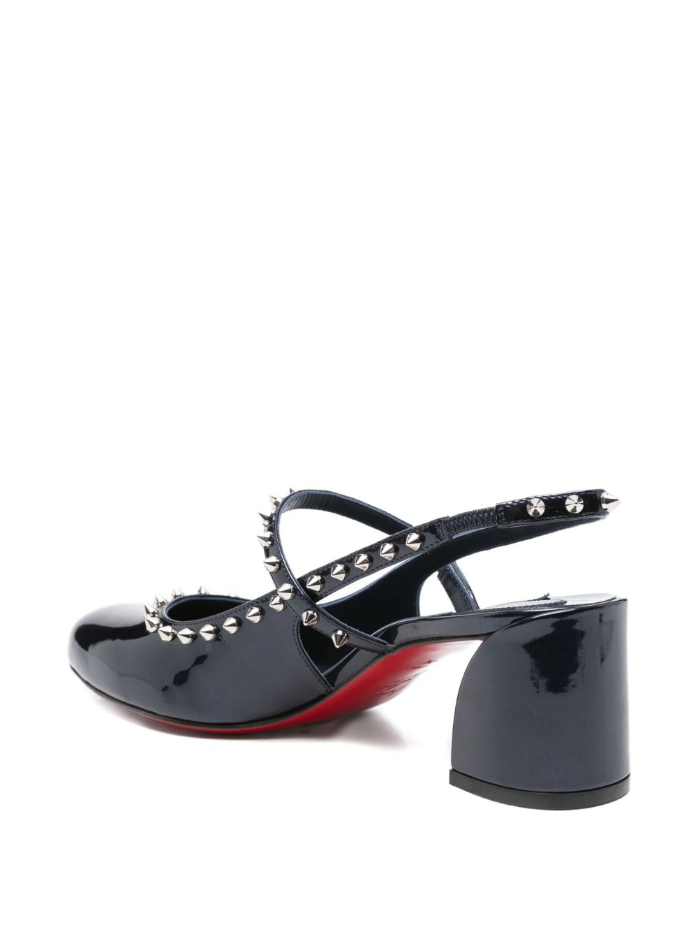 CHRISTIAN LOUBOUTIN Studded Slingback Block Heel Pumps
