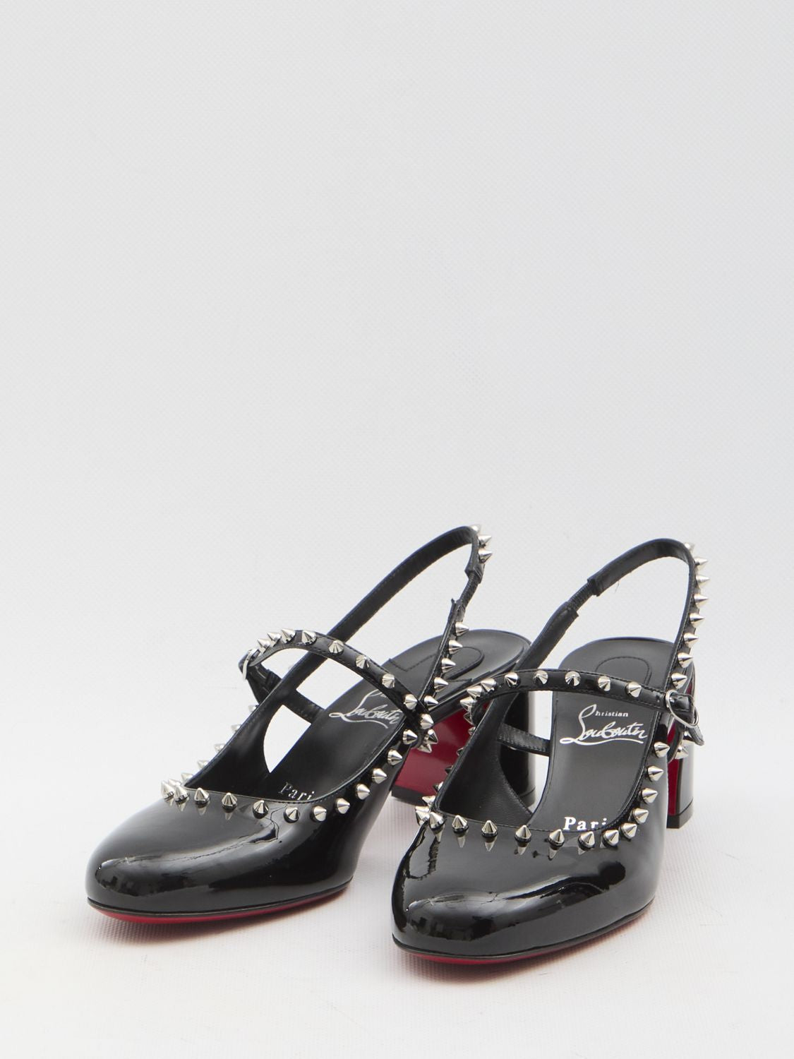 CHRISTIAN LOUBOUTIN Elegant Mary Jane Pumps with Block Heel 5.5cm