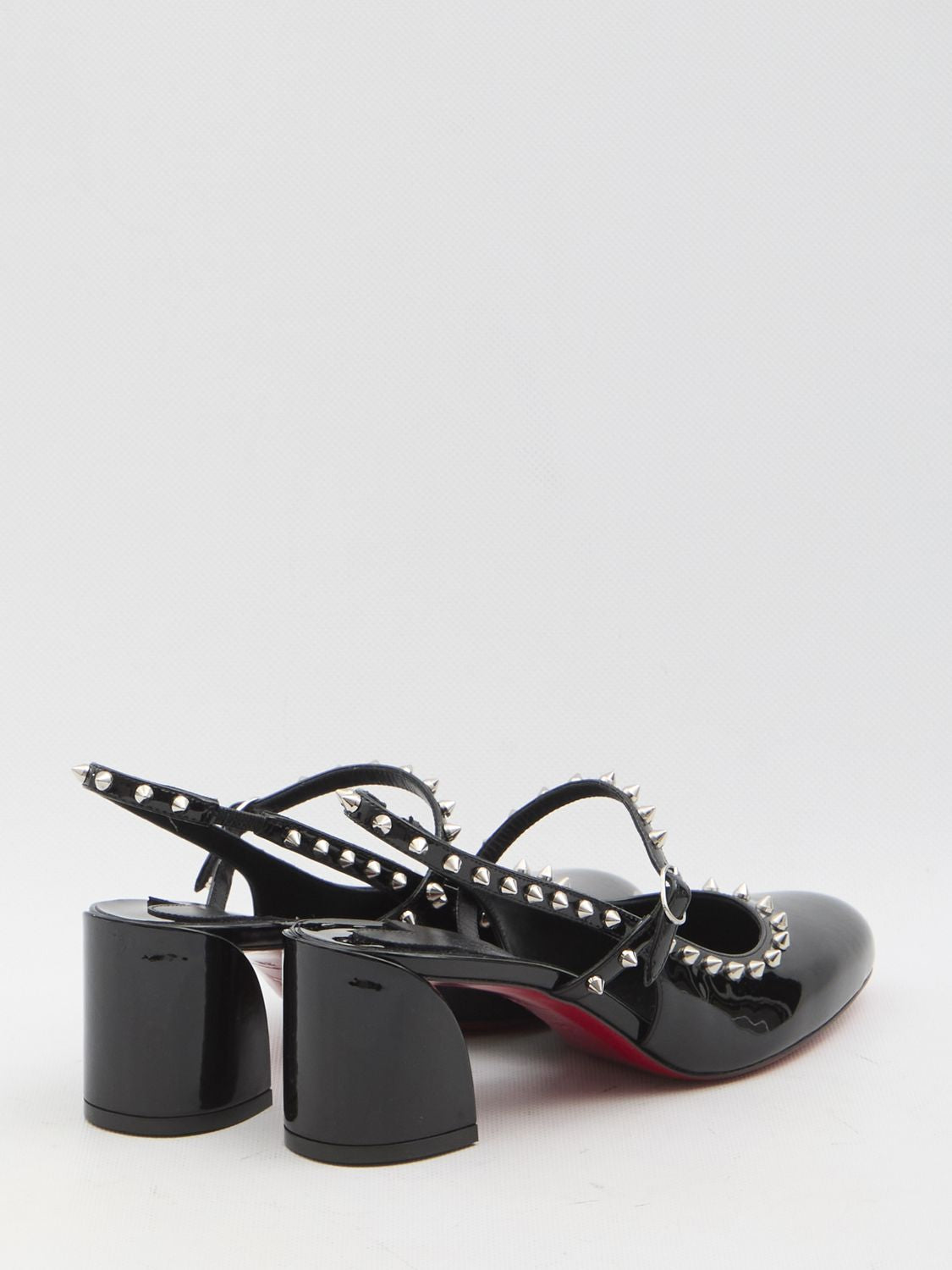 CHRISTIAN LOUBOUTIN Elegant Mary Jane Pumps with Block Heel 5.5cm