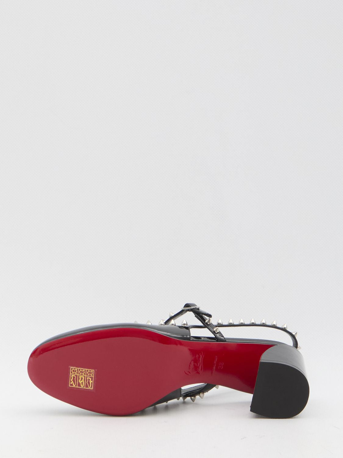 CHRISTIAN LOUBOUTIN Elegant Mary Jane Pumps with Block Heel 5.5cm