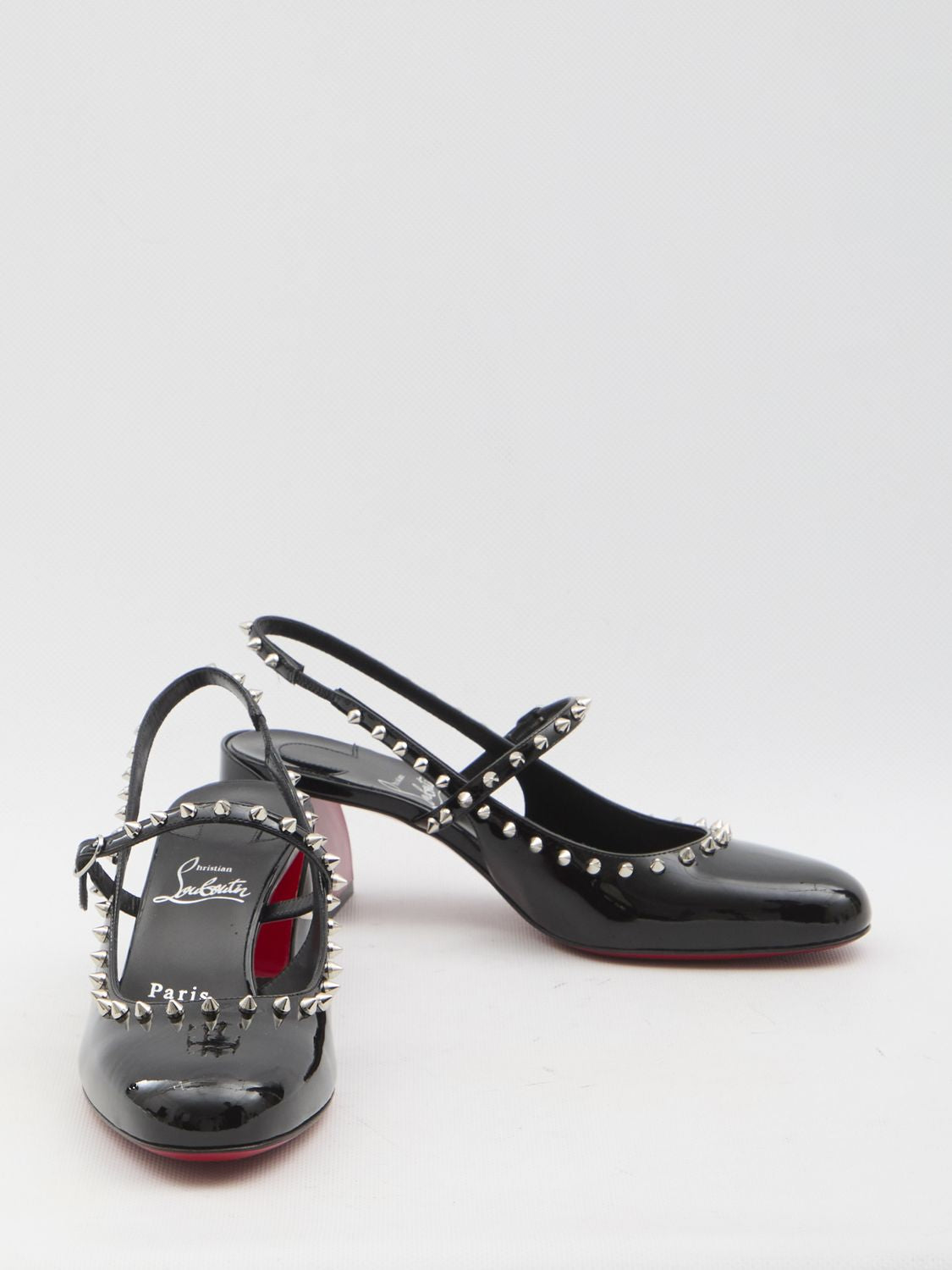 CHRISTIAN LOUBOUTIN Elegant Mary Jane Pumps with Block Heel 5.5cm