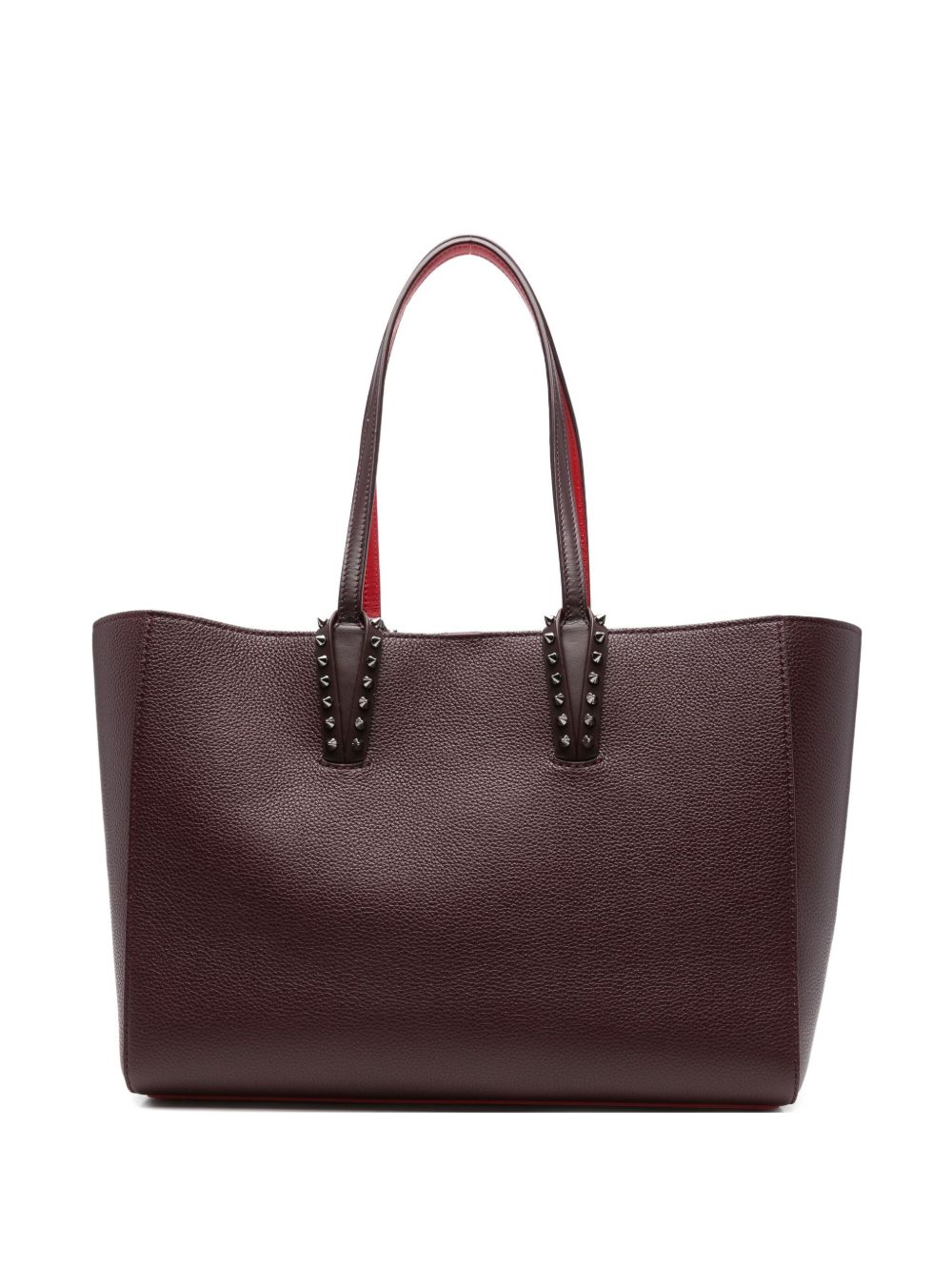 CHRISTIAN LOUBOUTIN Leather Handbag with Silver Stud Embellishments