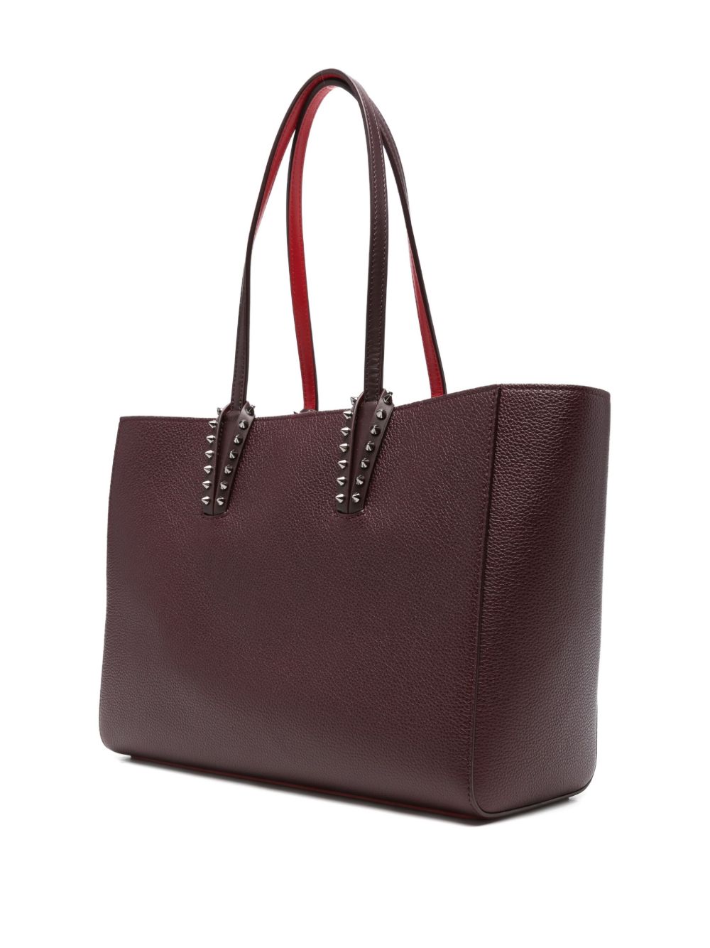 CHRISTIAN LOUBOUTIN Leather Handbag with Silver Stud Embellishments