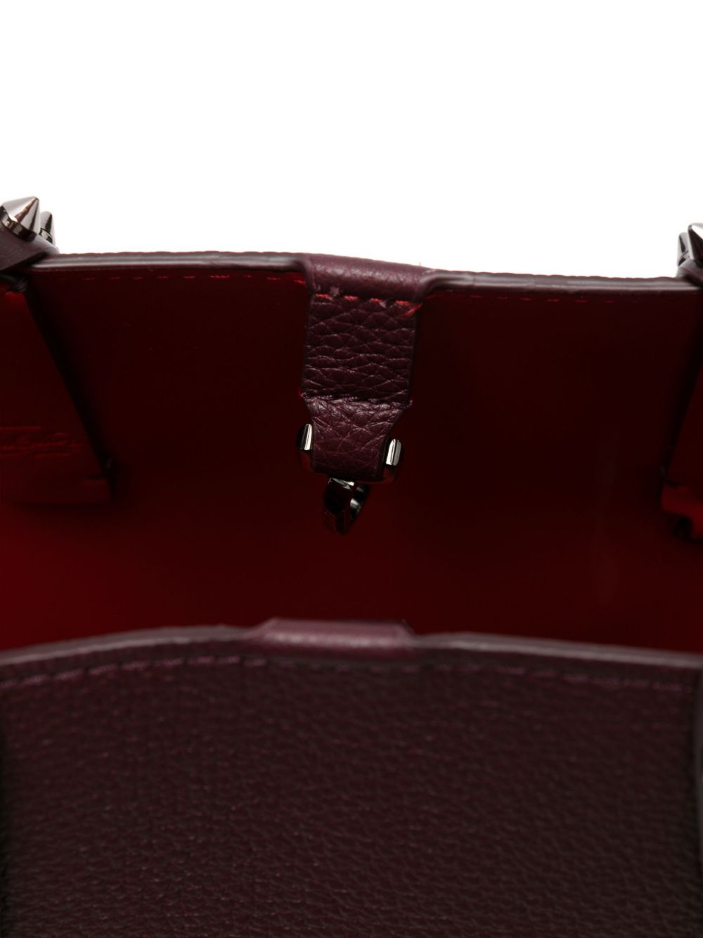 CHRISTIAN LOUBOUTIN Leather Handbag with Silver Stud Embellishments