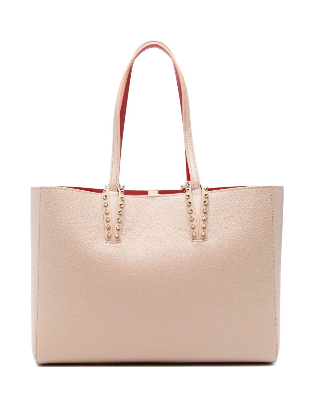CHRISTIAN LOUBOUTIN Studded Fabric Handbag with Top Handles - FW25