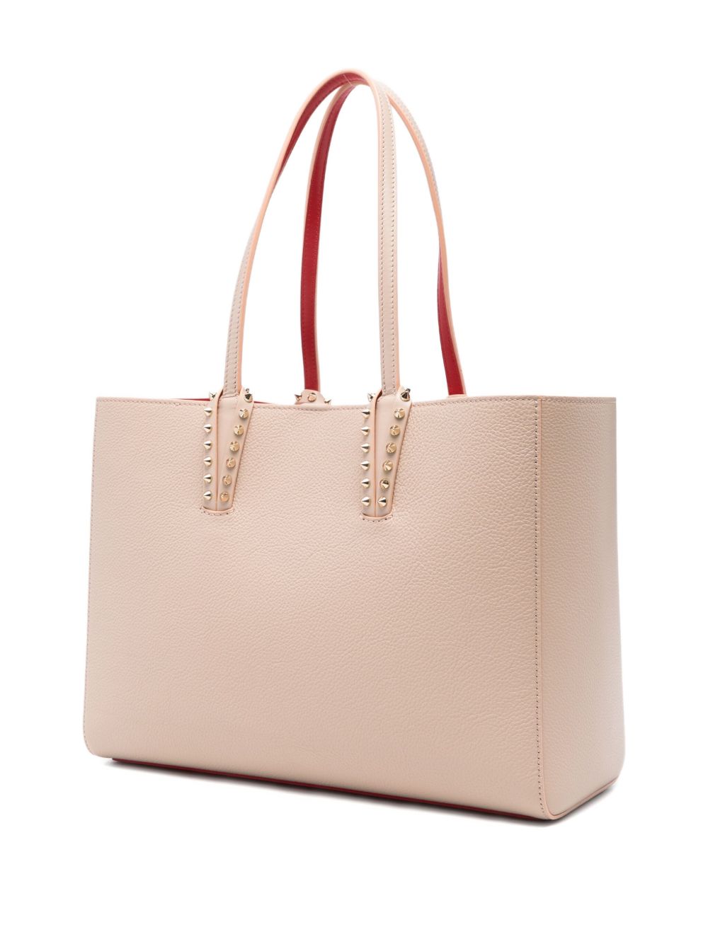 CHRISTIAN LOUBOUTIN Studded Fabric Handbag with Top Handles - FW25