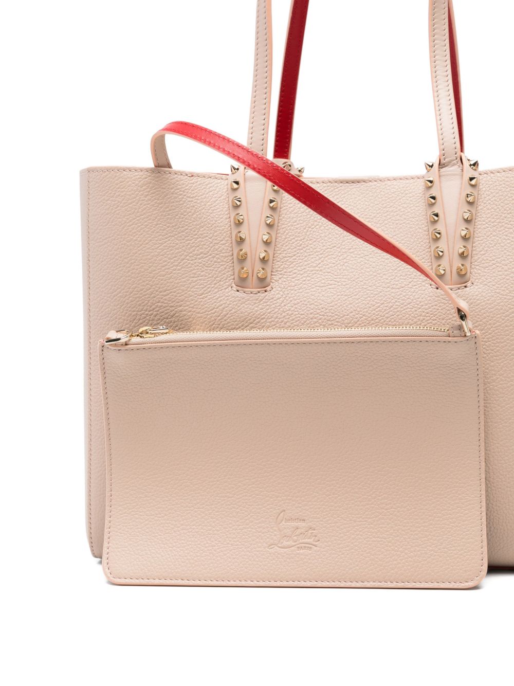 CHRISTIAN LOUBOUTIN Studded Fabric Handbag with Top Handles - FW25