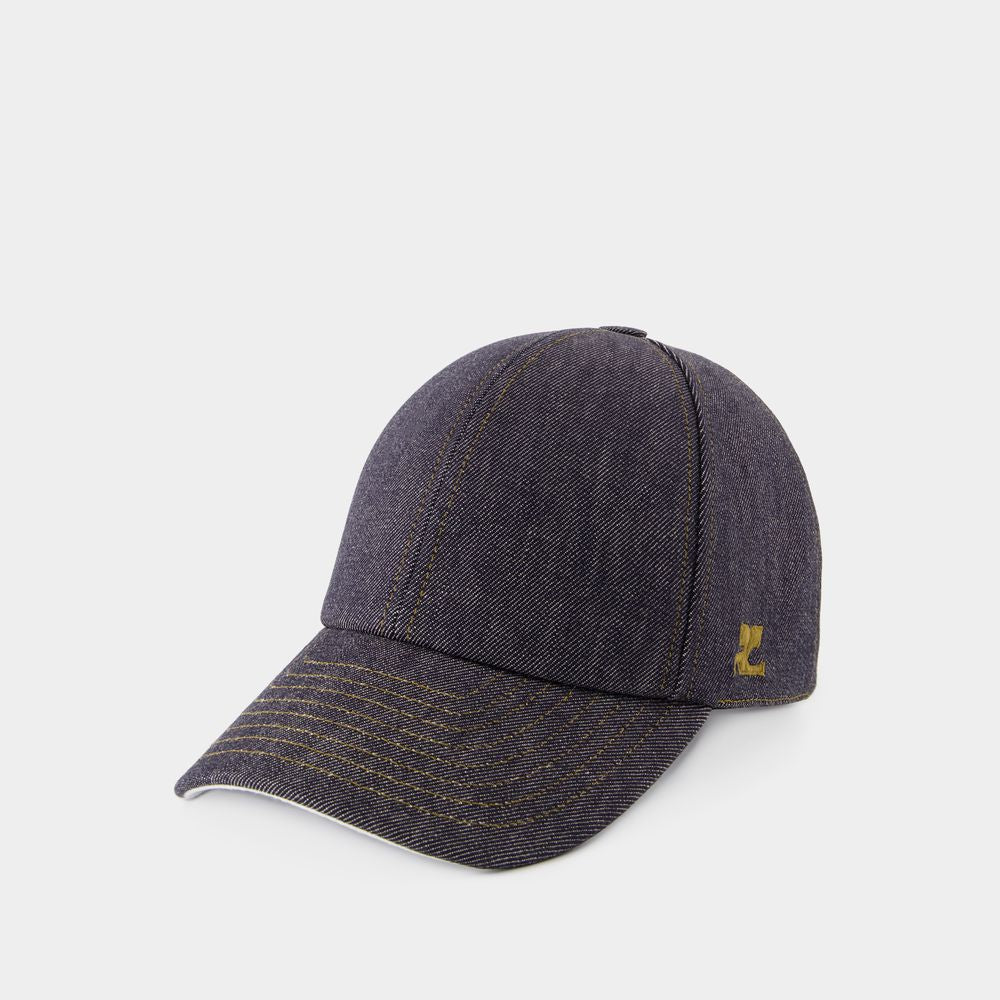 COURREGÈS Signature Denim Cap for Men - Spring/Summer 2025