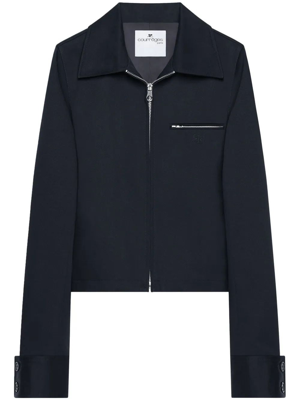 COURREGÈS Embroidered Logo Zip Jacket for Women