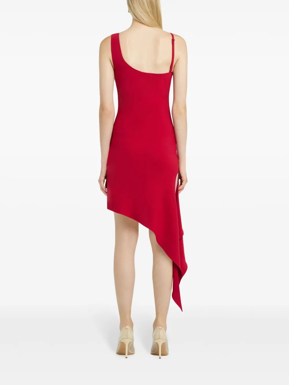 COURREGÈS Mini Crepe Strap Dress