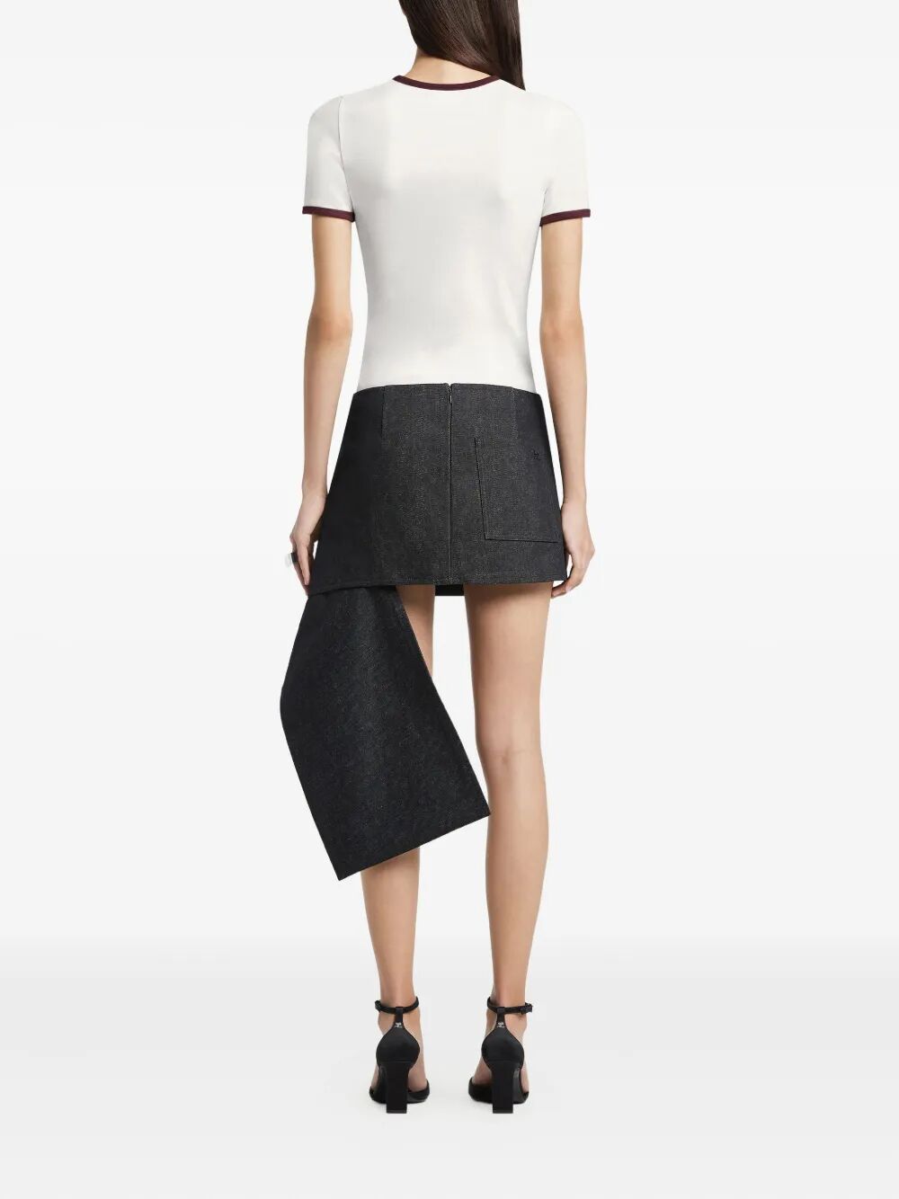 COURREGÈS Signature Contrast T-Shirt for Women