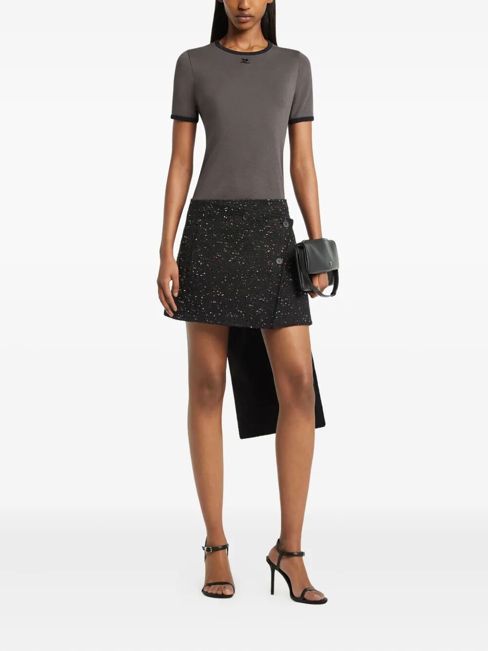 COURREGÈS Heritage Contrast T-Shirt for Women