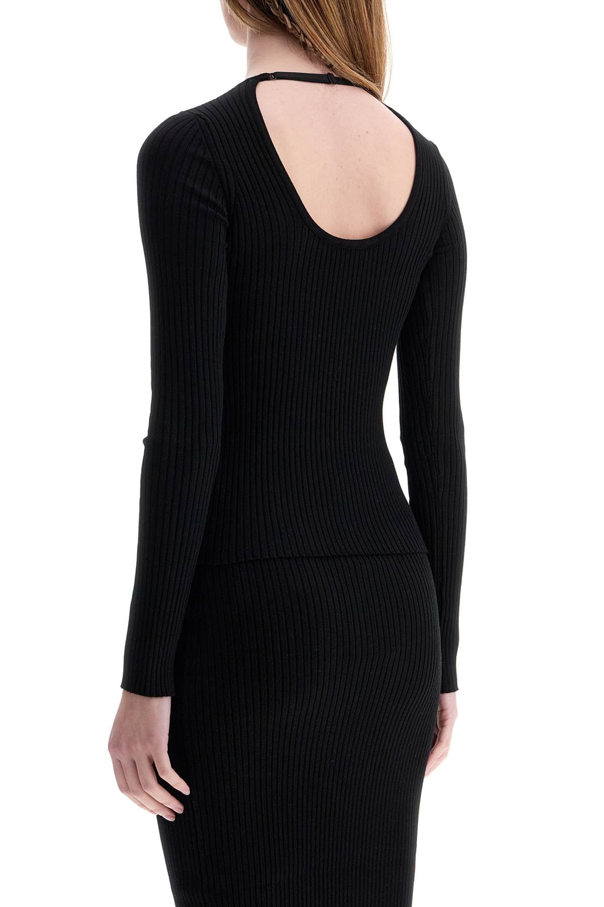 COURREGÈS Strap Rib Knit Pullover for Women - SS25 Collection
