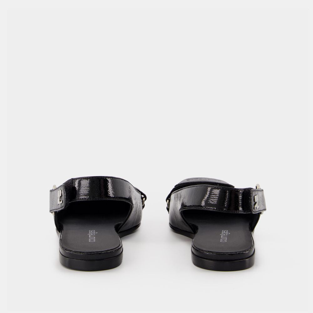 COURREGÈS Sling Back Racer Vinyl Sandals