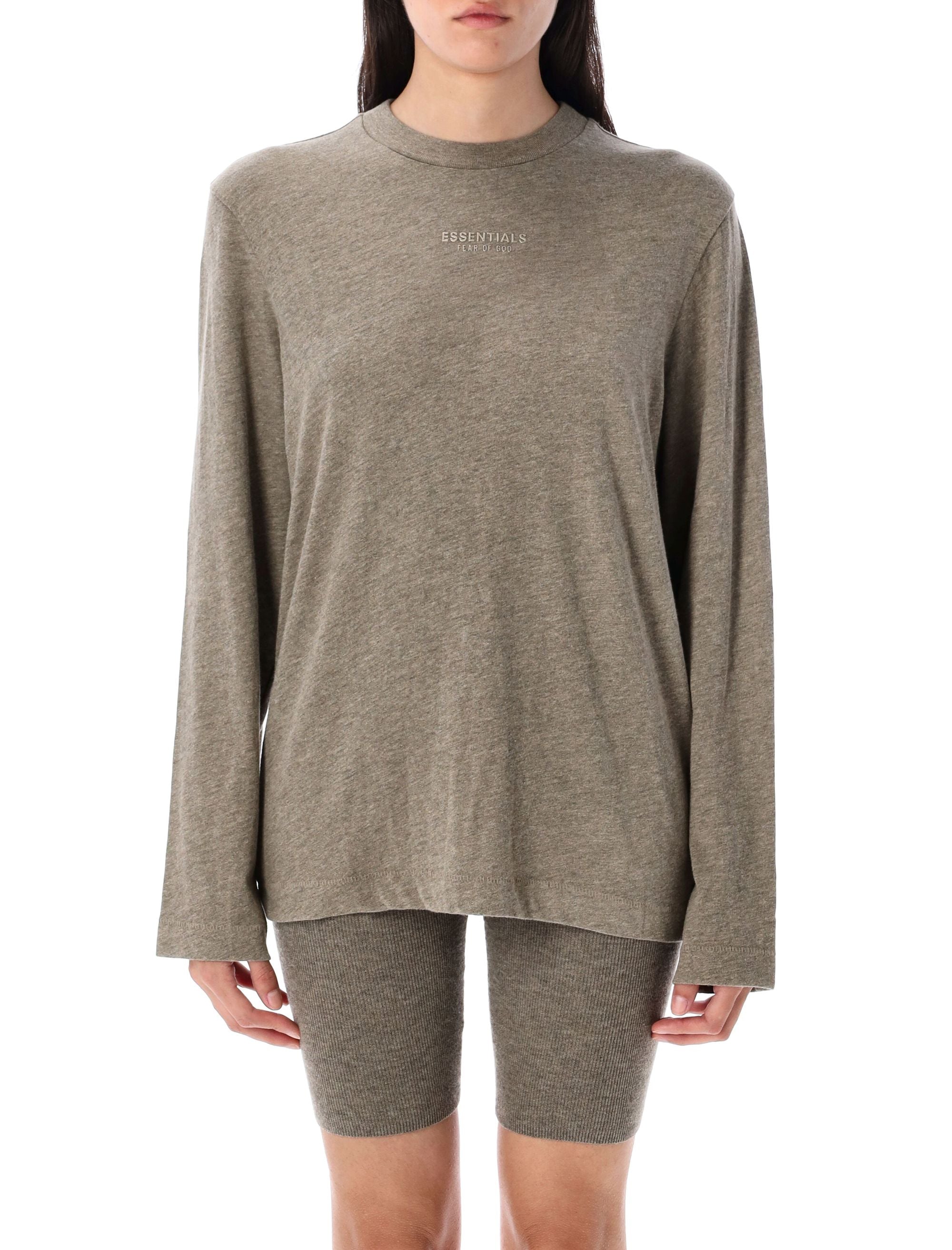 FEAR OF GOD ESSENTIALS Cotton-Blend Top for Women - Long Sleeve with Crew Neck